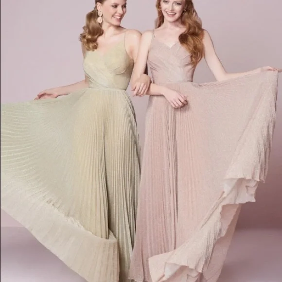 copper bronze bridesmaid dresses Christina Wu Celebration 22161 - Long Chiffon A-Line Dress